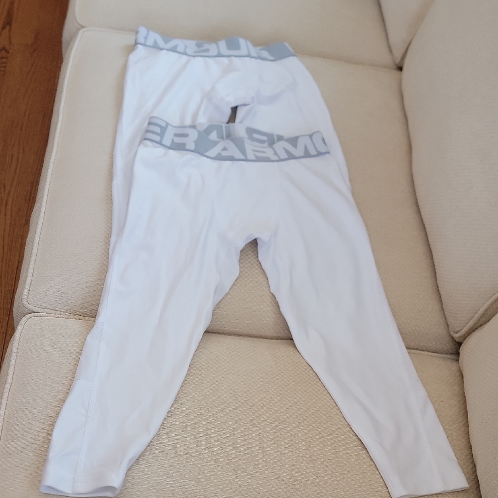 Under Armour White and Gray Leggings